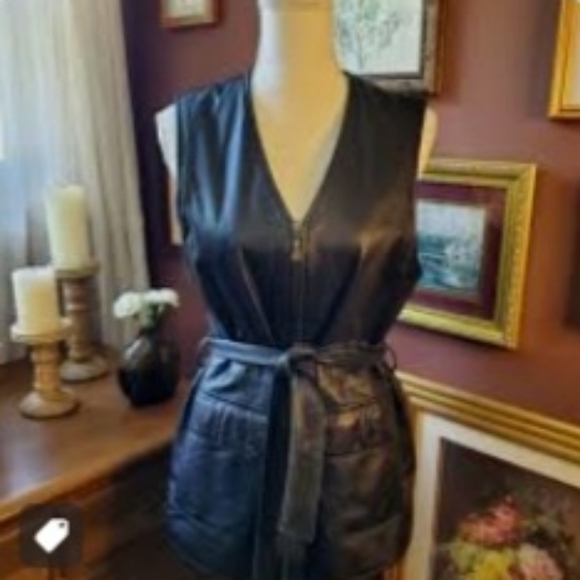 Otello Pelle Jackets & Blazers - Genuine Leather belted Vest